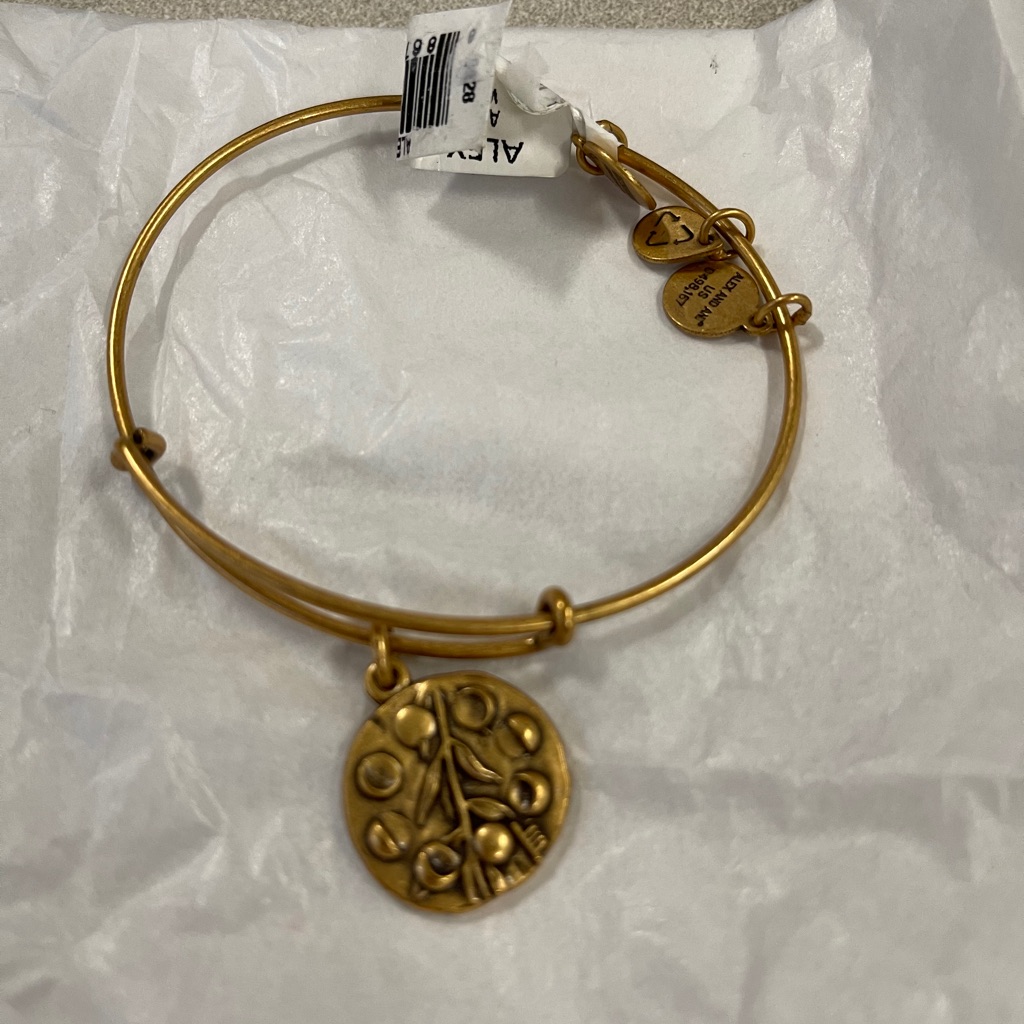 Nwt Alex And Ani Gold Tone Bracelet. “Willow”